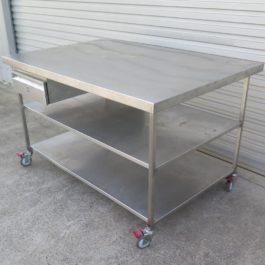Stainless Steel Mobile Workbench With Drawer