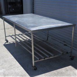 Mobile Stainless Workbench With Storage Rack