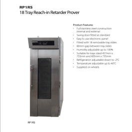 RP1RS PARAMOUNT SINGLE RACK RETARDER PROVER - REACH IN (IN WAREHOUSE)