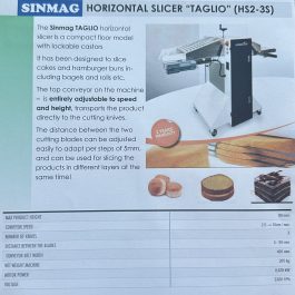 *NEW* SINMAG HORIZONTAL SLICER "TAGLIO" (HS2-3S)
