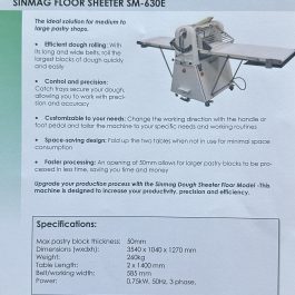 *NEW* SINMAG FLOOR SHEETER SM-630E