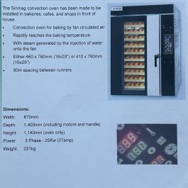 *NEW* SINMAG SINGLE RACK OVEN SM-710EB