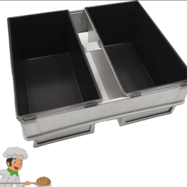 2 STRAPS LOAF PAN -900 G Non-Stick Long Life Teflon Coated