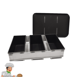 DROP ON LID to Match 3 Straps Loaf Pan (750g Loaf Pan 153)