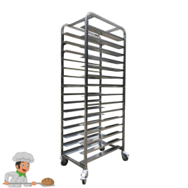 Flatpack Rack – 15 Shelves Stainless Steel