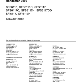 RONDO STAR, ECOMAT & COMPAS SHEETER MODEL'S OPERATION & SERVICE MANUALS