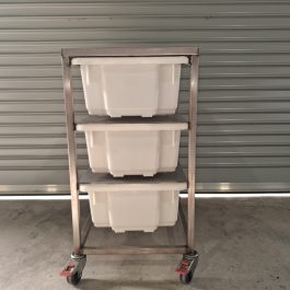 STAINLESS STEEL 3 TUB INGREDIENT BENCH