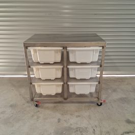 STAINLESS STEEL 6 TUB INGREDIENT BENCH