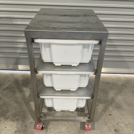 3 tub ingredient bench